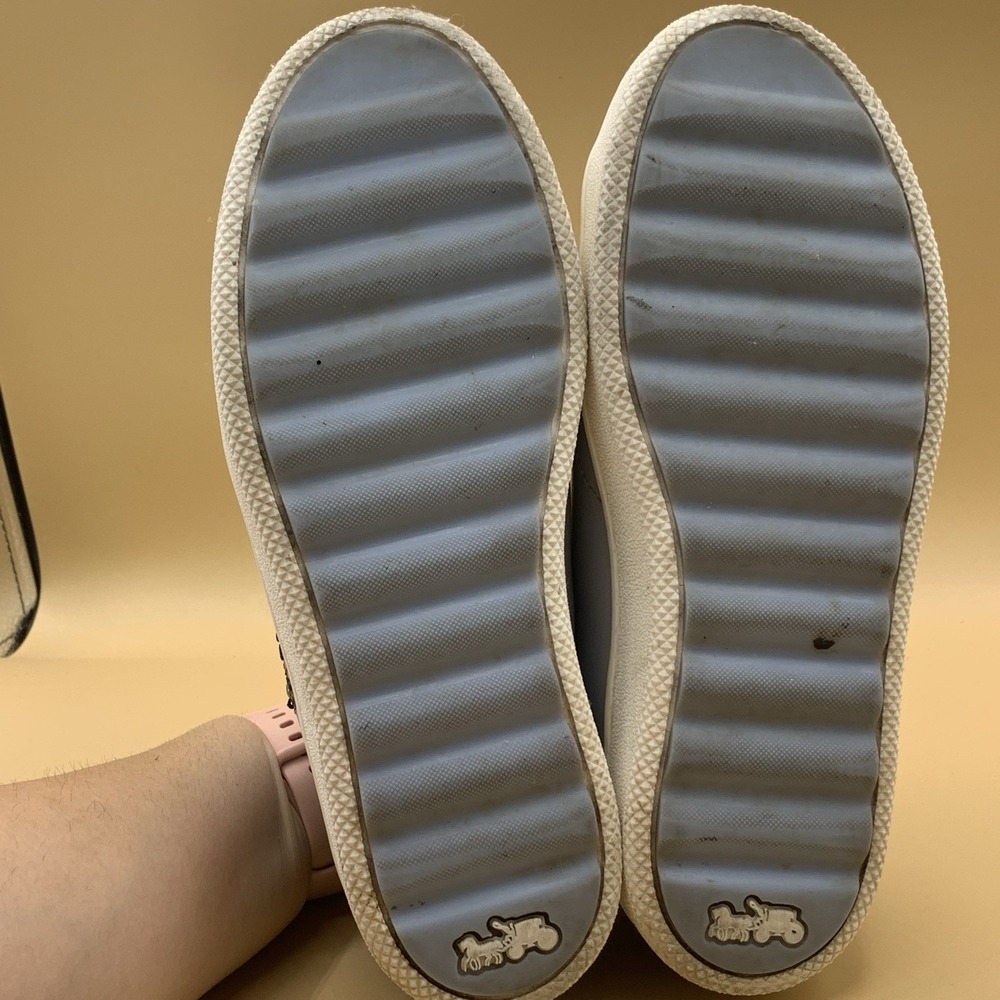 Coach x Keith Haring C101 Women's Lace Up Sneakers Blue Heart - Size 7B - Picture 8 of 12